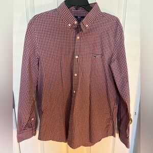 Vineyard Vines Slim Fit Tucker Shirt Button Down with Pink and Blue Plaid